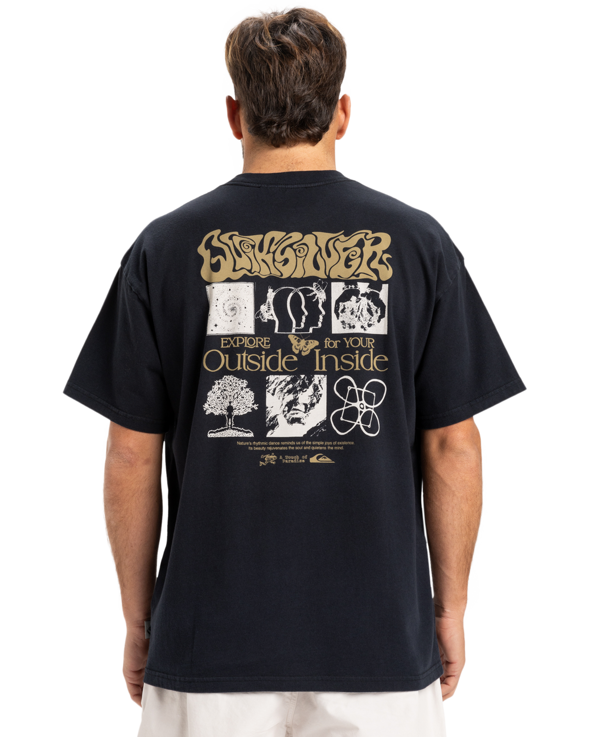 The Quiksilver Mens Outside Inside T-Shirt in Black