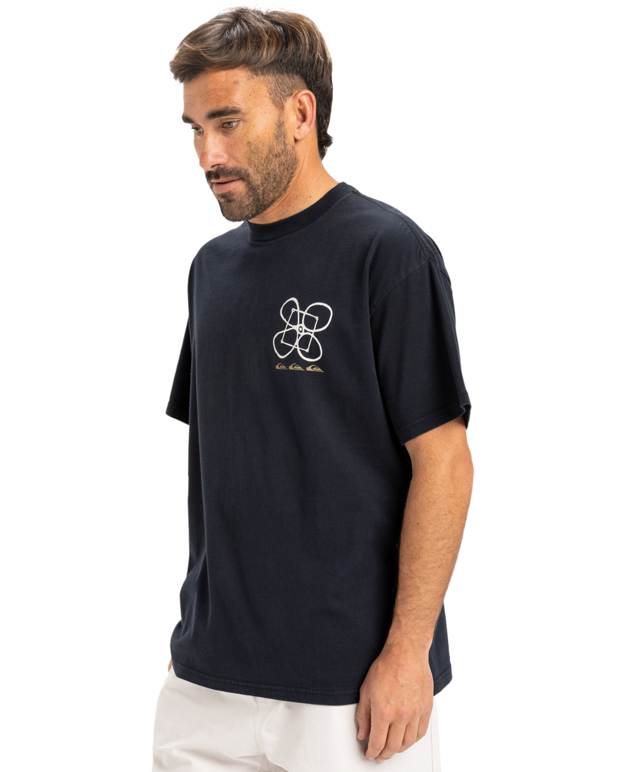 The Quiksilver Mens Outside Inside T-Shirt in Black