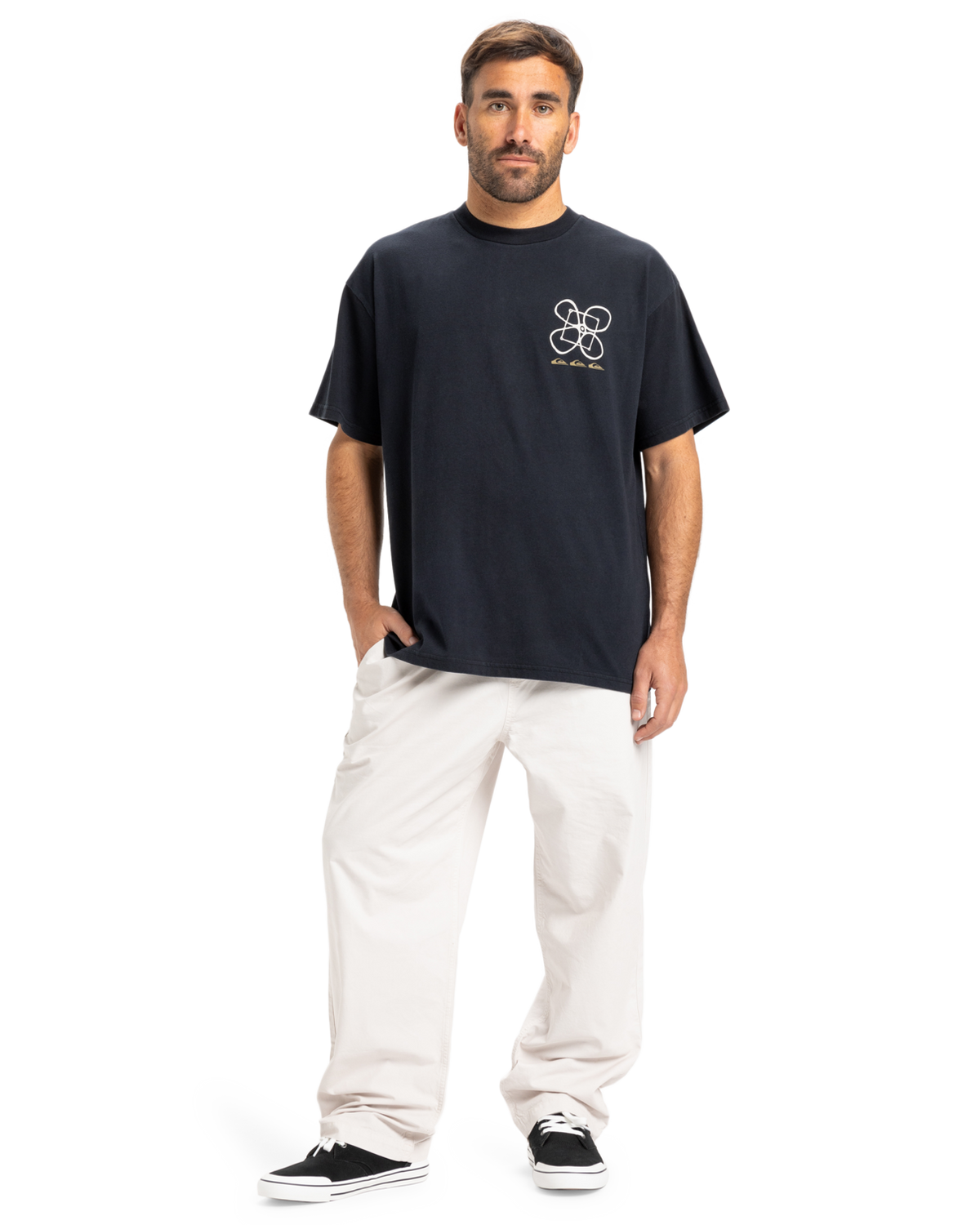 The Quiksilver Mens Outside Inside T-Shirt in Black