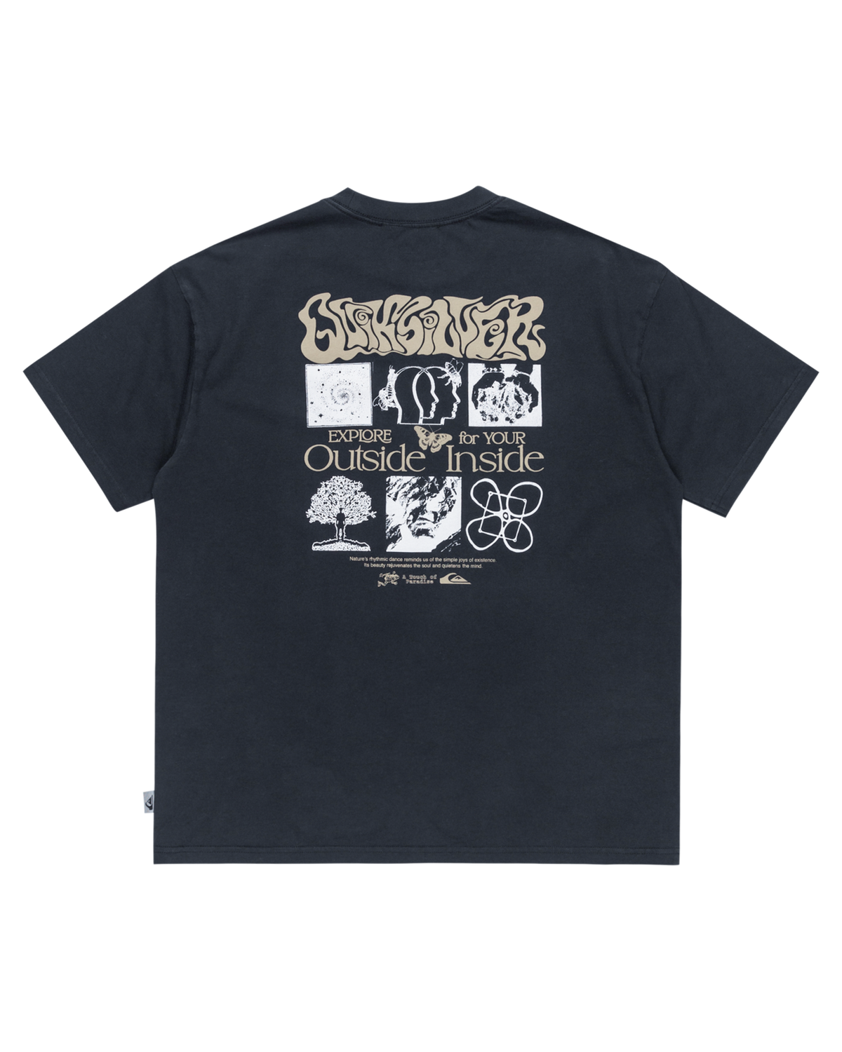 The Quiksilver Mens Outside Inside T-Shirt in Black