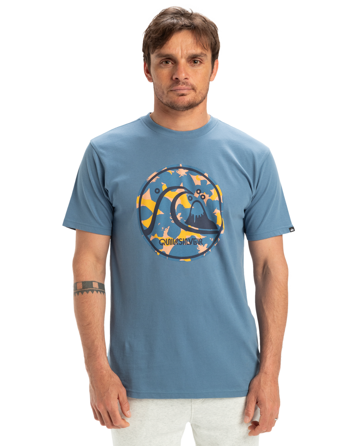 The Quiksilver Mens EVO Bubble Wrapped T-Shirt in Coronet Blue