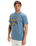 The Quiksilver Mens EVO Bubble Wrapped T-Shirt in Coronet Blue