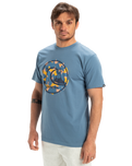 The Quiksilver Mens EVO Bubble Wrapped T-Shirt in Coronet Blue