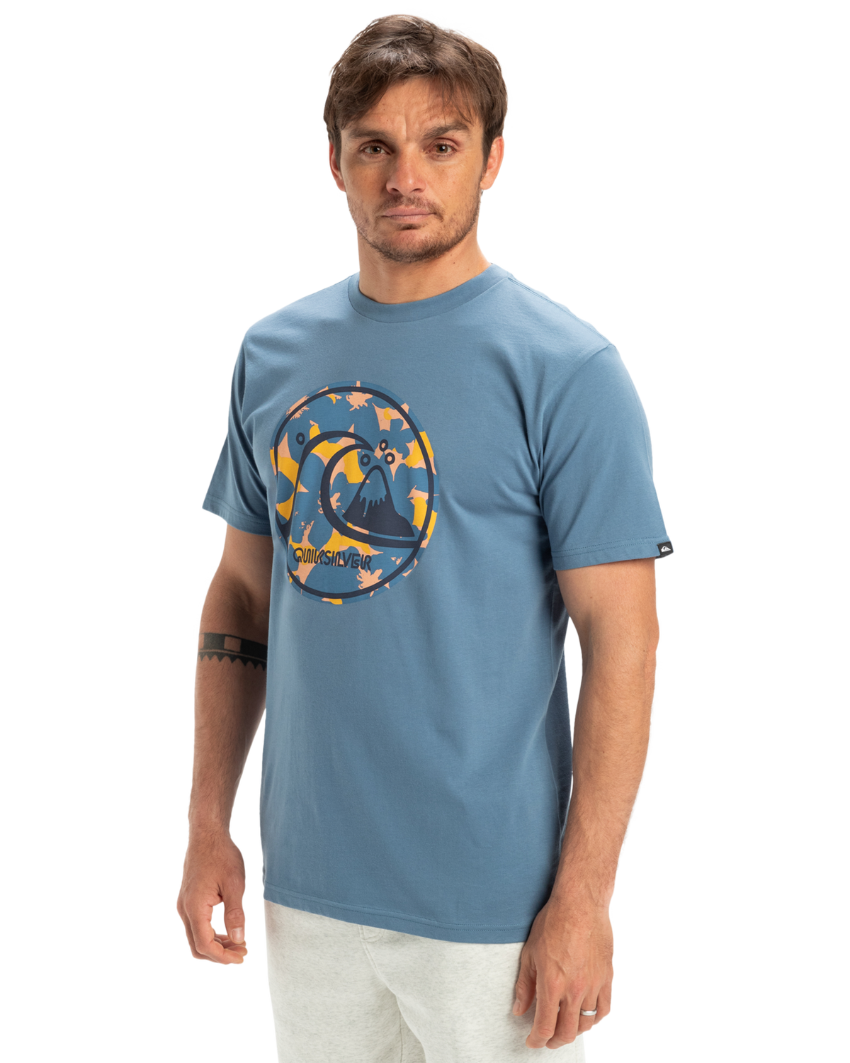 The Quiksilver Mens EVO Bubble Wrapped T-Shirt in Coronet Blue