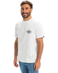 The Quiksilver Mens EVO Future Island T-Shirt in Snow White