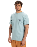 The Quiksilver Mens EVO Original BS T-Shirt in Aquifer