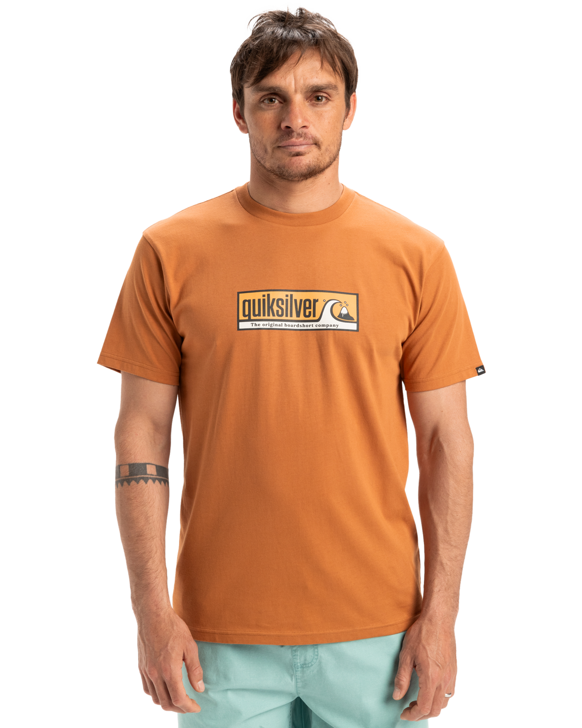 The Quiksilver Mens EVO Endless Type T-Shirt in Bran