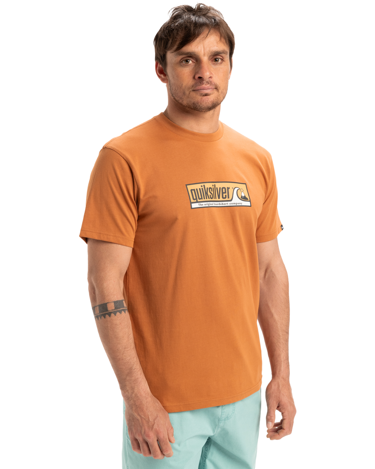 The Quiksilver Mens EVO Endless Type T-Shirt in Bran