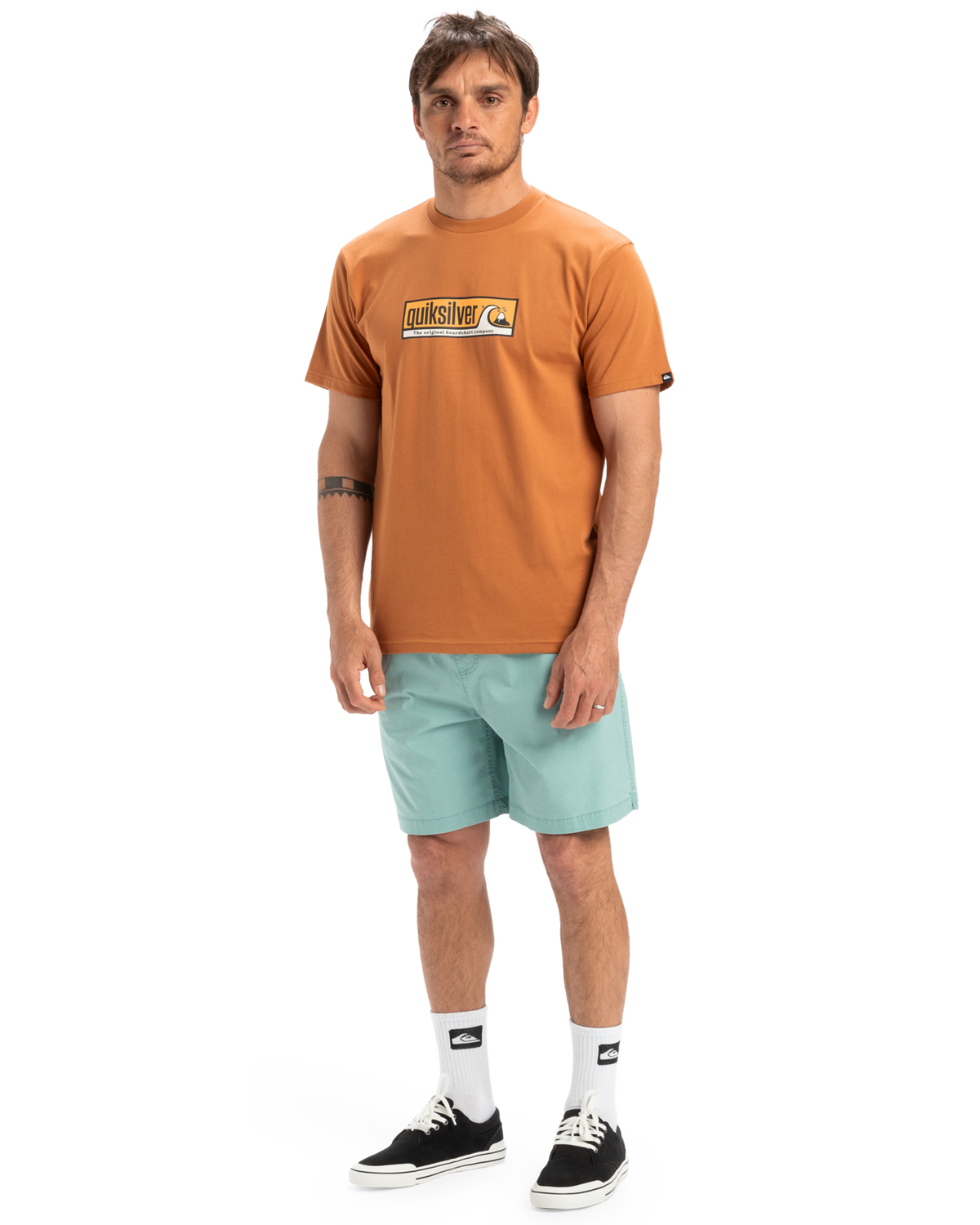 The Quiksilver Mens EVO Endless Type T-Shirt in Bran