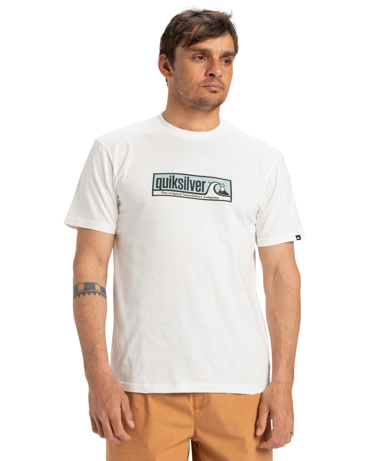 The Quiksilver Mens EVO Endless Type T-Shirt in Snow White