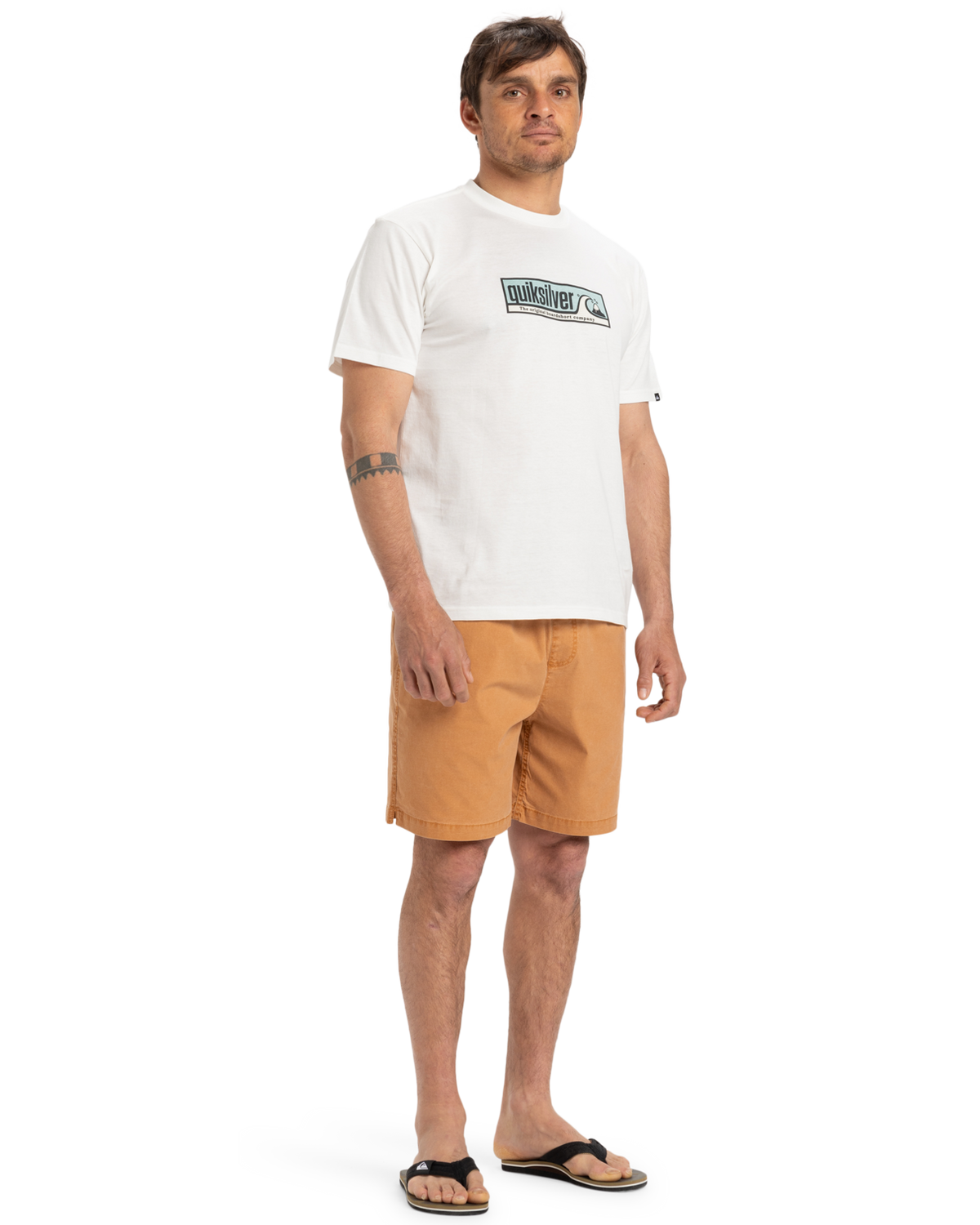 The Quiksilver Mens EVO Endless Type T-Shirt in Snow White