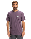 The Quiksilver Mens EV Mini Logo T-Shirt in Vintage Violet