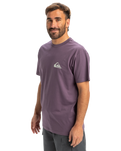 The Quiksilver Mens EV Mini Logo T-Shirt in Vintage Violet