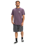 The Quiksilver Mens EV Mini Logo T-Shirt in Vintage Violet