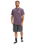 The Quiksilver Mens EV Mini Logo T-Shirt in Vintage Violet