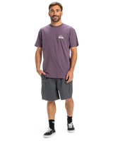 The Quiksilver Mens EV Mini Logo T-Shirt in Vintage Violet