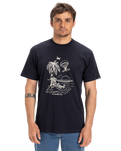 The Quiksilver Mens EV Tuned Out T-Shirt in Dark Navy