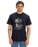 The Quiksilver Mens EV Tuned Out T-Shirt in Dark Navy
