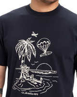 The Quiksilver Mens EV Tuned Out T-Shirt in Dark Navy