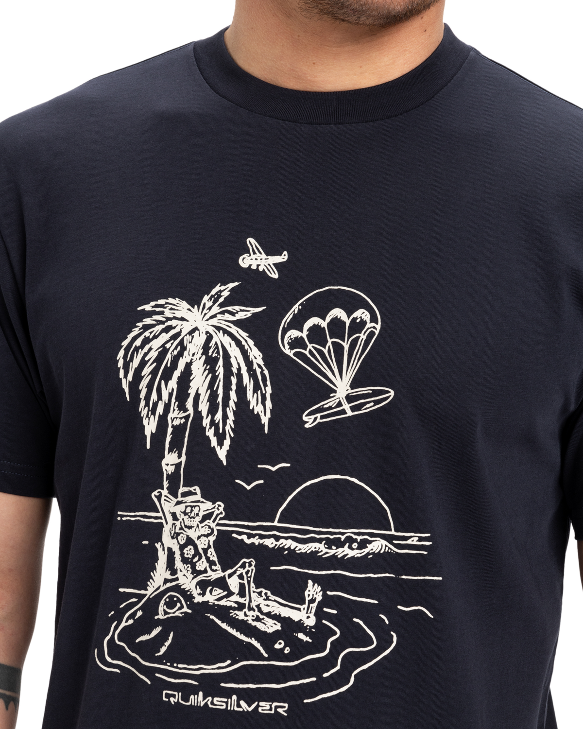 The Quiksilver Mens EV Tuned Out T-Shirt in Dark Navy