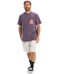 The Quiksilver Mens EV Cosmic Vibrations T-Shirt in Vintage Violet