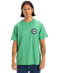 The Quiksilver Mens Circle Back T-Shirt in Green Spruce