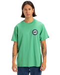 The Quiksilver Mens Circle Back T-Shirt in Green Spruce