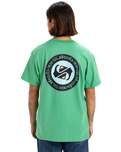 The Quiksilver Mens Circle Back T-Shirt in Green Spruce