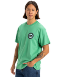 The Quiksilver Mens Circle Back T-Shirt in Green Spruce