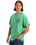 The Quiksilver Mens Circle Back T-Shirt in Green Spruce