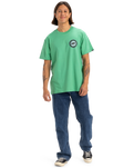 The Quiksilver Mens Circle Back T-Shirt in Green Spruce