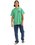 The Quiksilver Mens Circle Back T-Shirt in Green Spruce