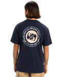 The Quiksilver Mens Circle Back T-Shirt in Dark Navy