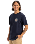 The Quiksilver Mens Circle Back T-Shirt in Dark Navy