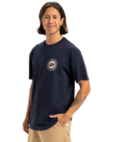 The Quiksilver Mens Circle Back T-Shirt in Dark Navy