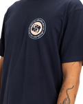 The Quiksilver Mens Circle Back T-Shirt in Dark Navy