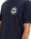 The Quiksilver Mens Circle Back T-Shirt in Dark Navy