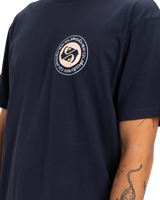 The Quiksilver Mens Circle Back T-Shirt in Dark Navy