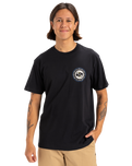 The Quiksilver Mens Circle Back T-Shirt in Black