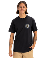 The Quiksilver Mens Circle Back T-Shirt in Black