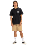 The Quiksilver Mens Circle Back T-Shirt in Black