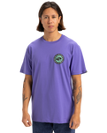 The Quiksilver Mens Circle Back T-Shirt in Dusted Peri