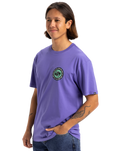 The Quiksilver Mens Circle Back T-Shirt in Dusted Peri