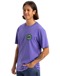 The Quiksilver Mens Circle Back T-Shirt in Dusted Peri