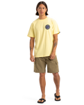 The Quiksilver Mens Circle Back T-Shirt in Popcorn