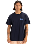 The Quiksilver Mens Window Pane T-Shirt in Dark Navy
