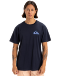 The Quiksilver Mens Window Pane T-Shirt in Dark Navy