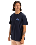 The Quiksilver Mens Window Pane T-Shirt in Dark Navy