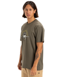 The Quiksilver Mens Skull Lines T-Shirt in Grape Leaf