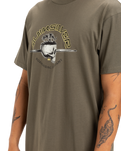 The Quiksilver Mens Skull Lines T-Shirt in Grape Leaf